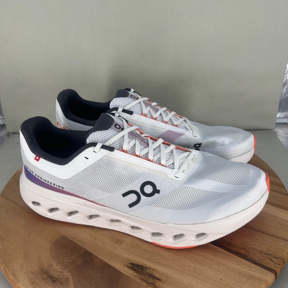 On Running Cloudsurfer Next Mens Running Shoes White Flame Size 15 Cushioned